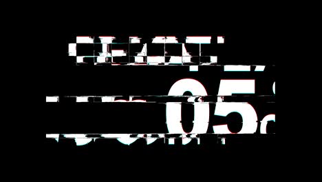 flat 05% percent off glitch effect text digital tv distortion 4k loop animation