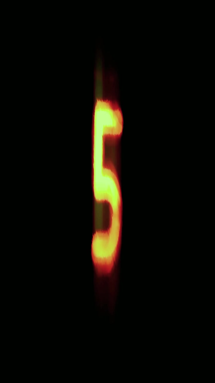Gloeiende neon afteltimer van tien naar één