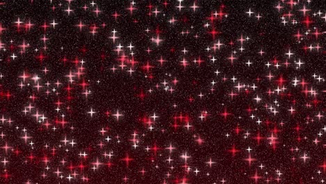 glitter sparkle twinkle flashing stars animation background space sky universe motion graphics gradient neon glow particle shimmer colour red