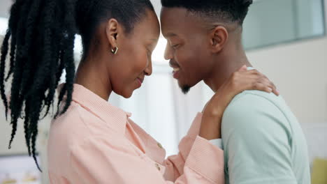 home, kiss and black couple with love