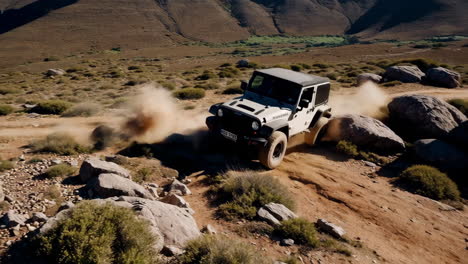 jeep off-roading adventure in the mountains