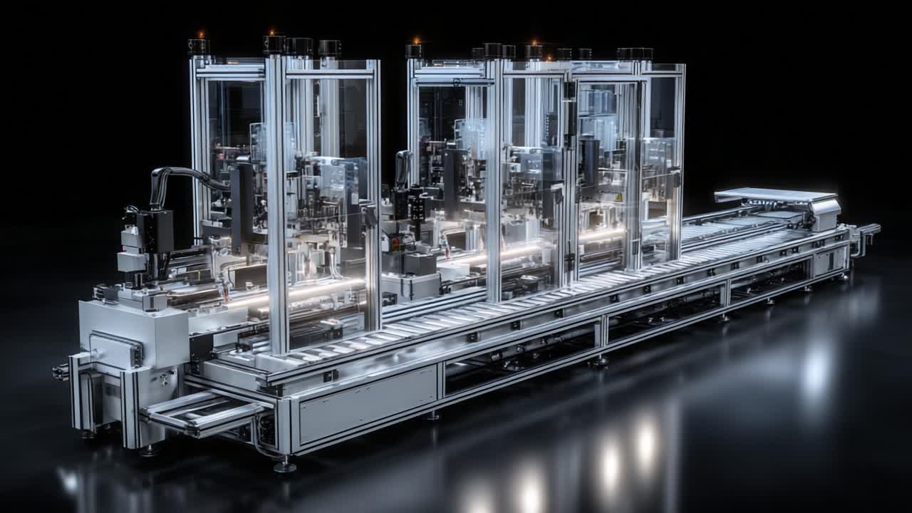 Advanced Automation System: A Comprehensive View of a State-of-the-Art Manufacturing Device Showcasing Precision Engineering and Innovative Design