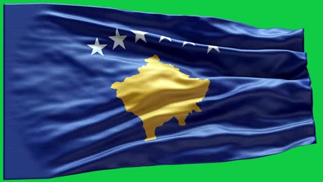 4k highly detailed flag of kosova - kosova flag high detail - national flag kosova wave pattern loopable elements