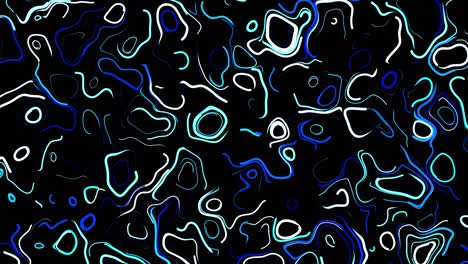 abstract creative looped bg con líneas rizadas como senderos azules en la superficie. las líneas forman un patrón giratorio como ruido de rizado. abstract 3d looping flowing animation as bright creative festive bg