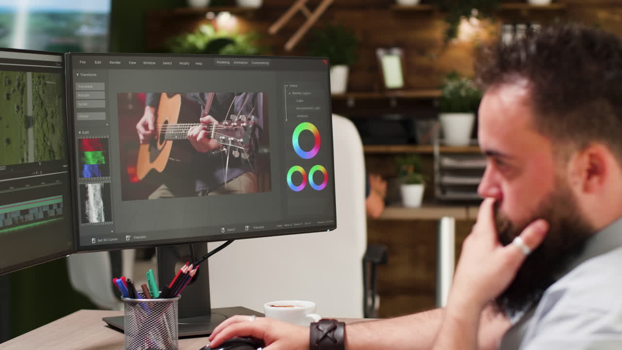 Video Editing and Color Correction Workspace