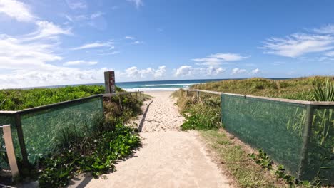 sandy path leading to a beach