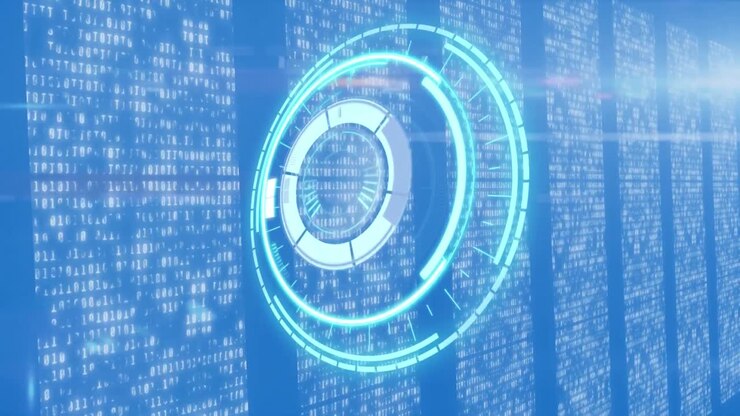 Animation of speaker with data processing in background