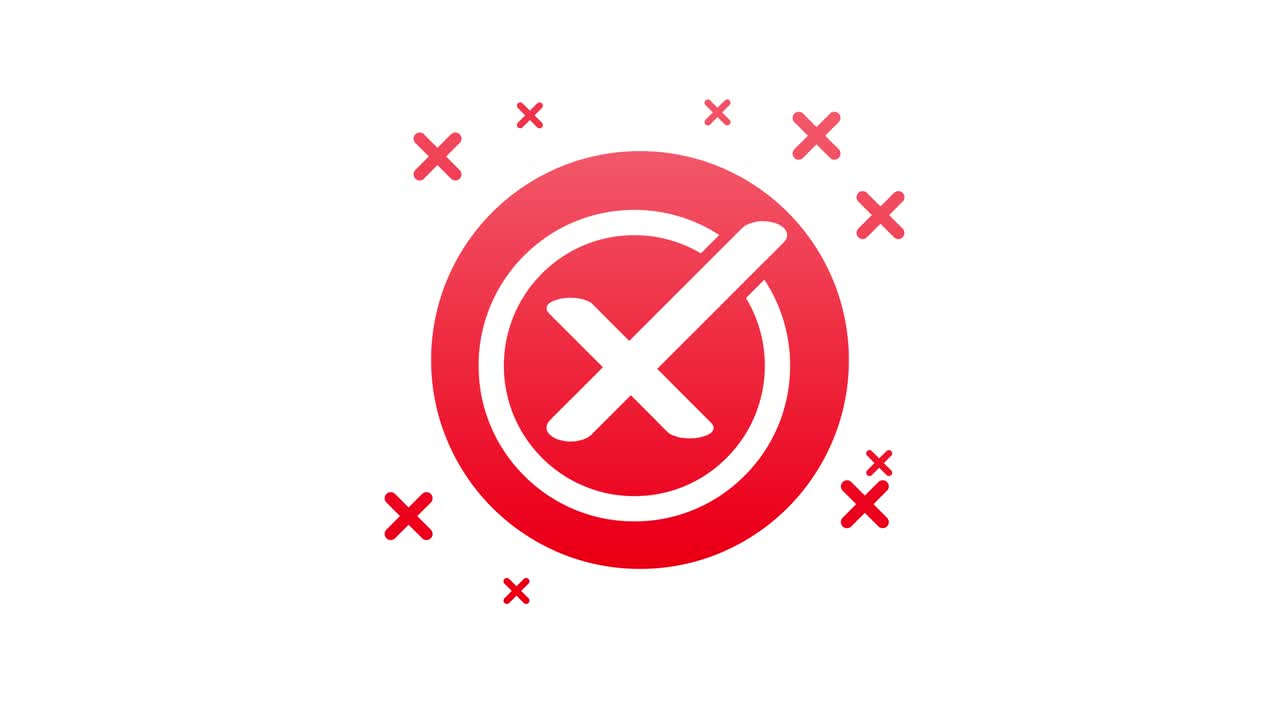 Yes doodle red illustration on white background. Motion graphics.