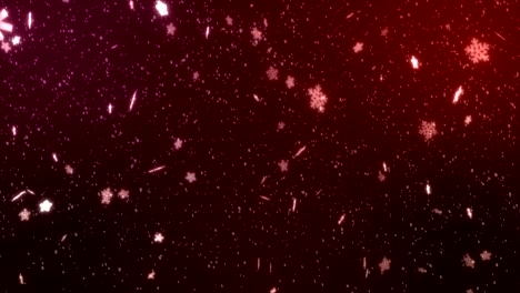 caída de nieve fondo de invierno con suave caída de copos de nieve brillantes 4k bucle sin costuras