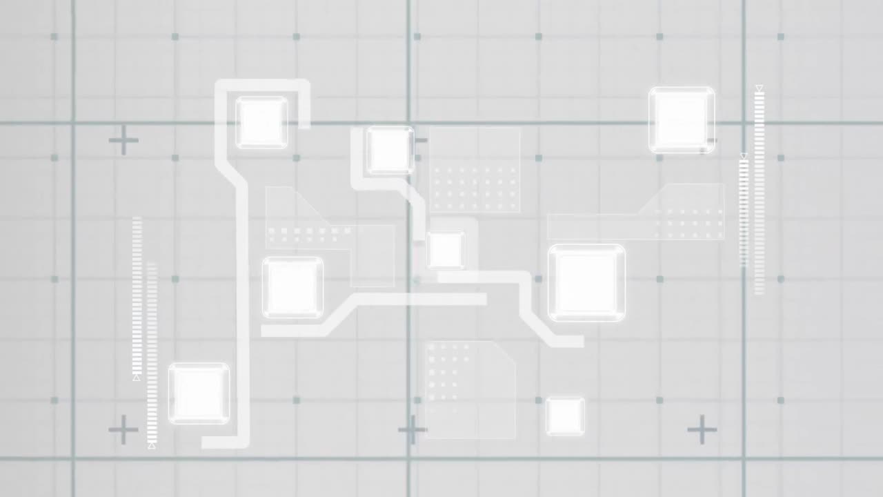animación de la red de conexiones sobre un fondo gris