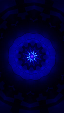 purple and red flower with black background and red center. kaleidoscope vj loop vertical