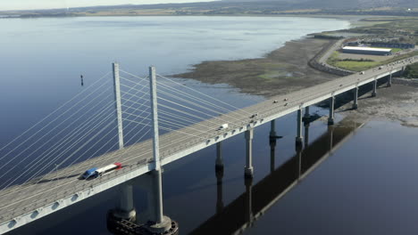 An-aerial-view-of-Kessock-Bridge-in-Inverness-on-a-sunny-summer's-morning