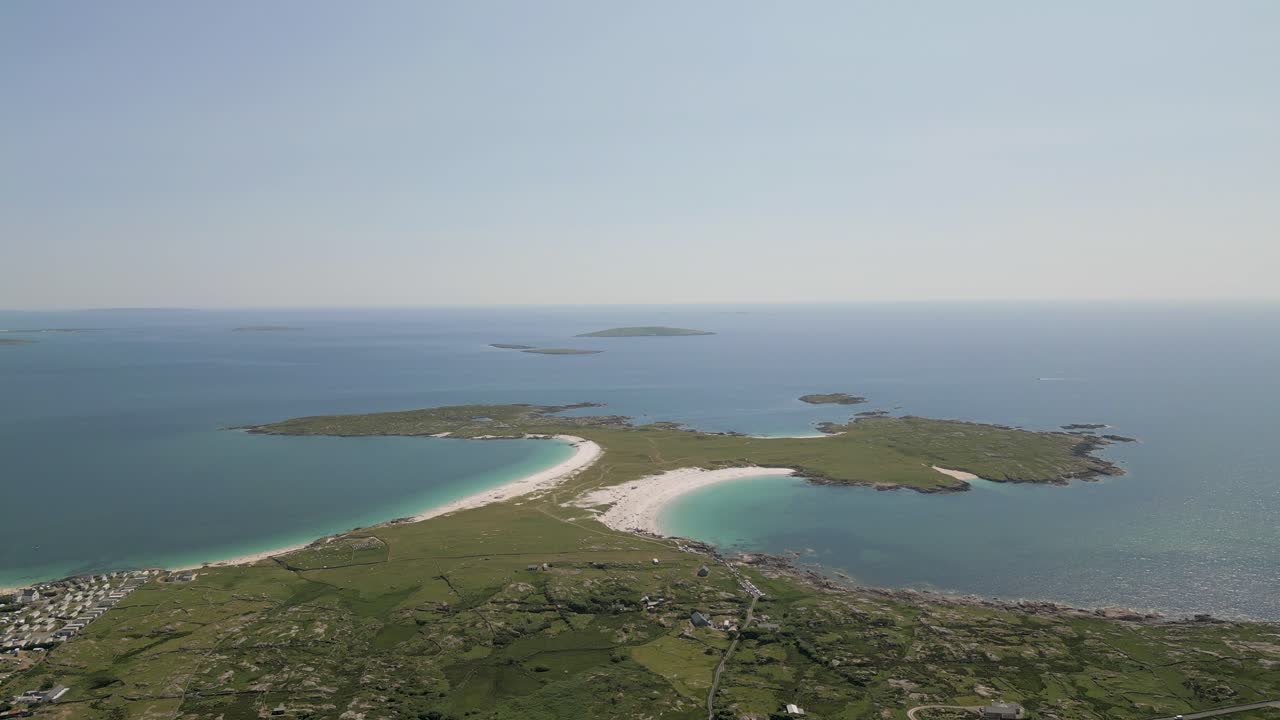 Dog's Bay an Gurteen Bay has a spectacular horseshoe shape with more than a mile long stretch of white sandy beach