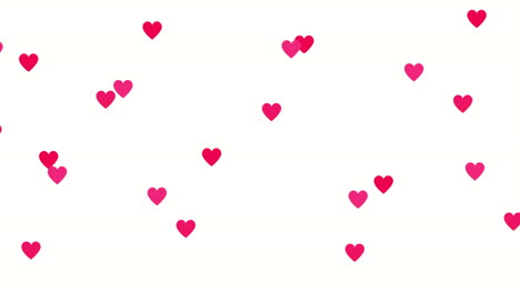 tarjeta de san valentín con el patrón de corazones de amor