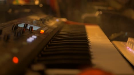 old fashiones piano keybord covered in smoke