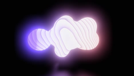formas geométricas brillantes 3d abstractas en rosa, blanco y púrpura