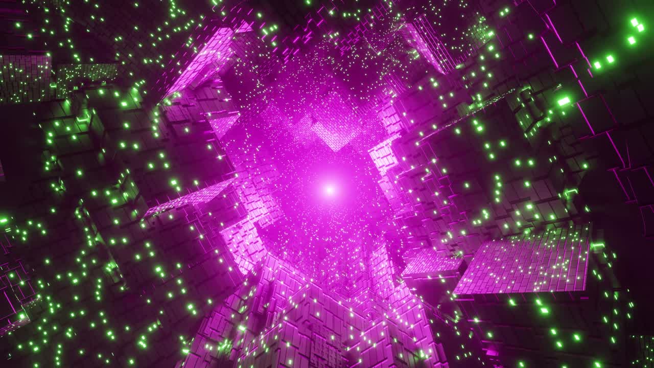 끝에 빛이 있는 미래의 터널의 애니메이션