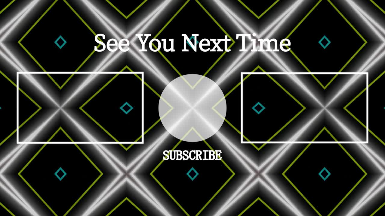 네온 표지판 패턴 엔드 카드 엔딩 스크린 모션 그래픽