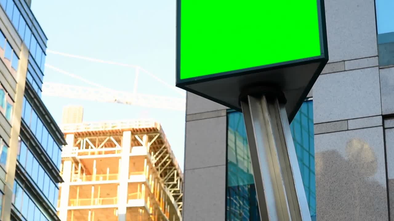 건물 4k의 외관에 led 호더링