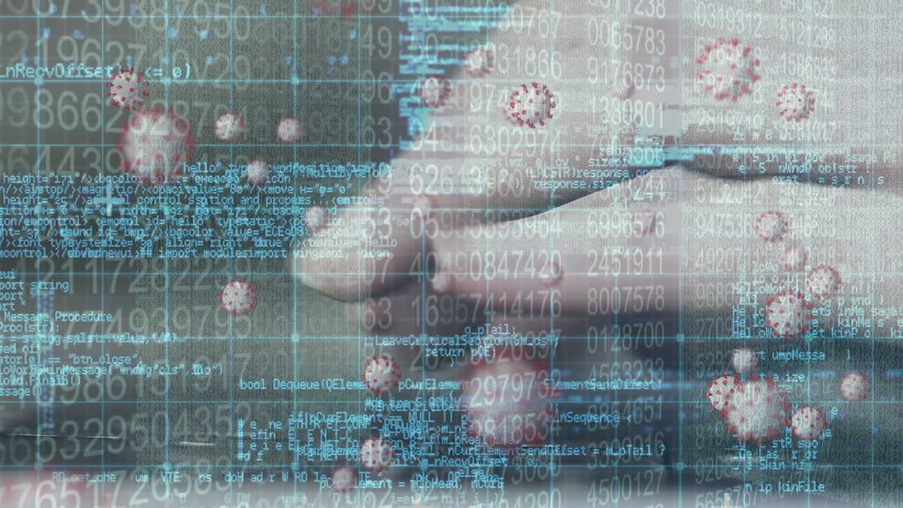 코로나 19 세포가 움직이는 디지털 복합 비디오와 사람 타입에 대한 데이터 처리