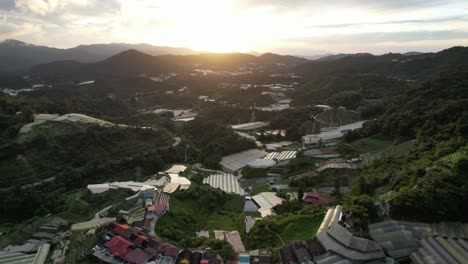 general landscape view of the brinchang district within the cameron highlands area of malaysia