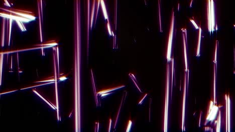 abstract floating metallic sticks random chaos motion. 4k 3d loopable animation. abstract background of many shiny chrome sharp rods for business presentation, industrial, sci-fi, technology, vj loop.