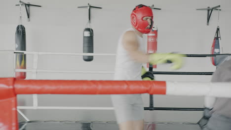 sesión de entrenamiento de boxeo
