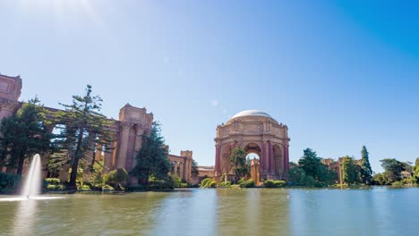 time lapse: the palace of fine arts and the lake