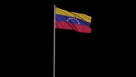 venezuela flag with alpha channel, 4k video is transparent,