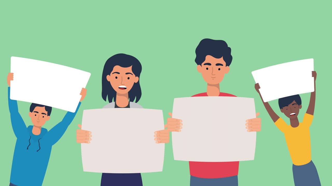 다양성의 사람들과 함께 인권 애니메이션