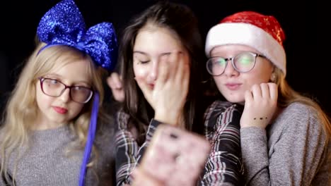 friendship technology and internet concept three young medium shotfriendship technology and internet concept three young women with smartphones outdoors professional shot in resolution 33 you can use it eg in your commercial video medical business presentation broadcast
