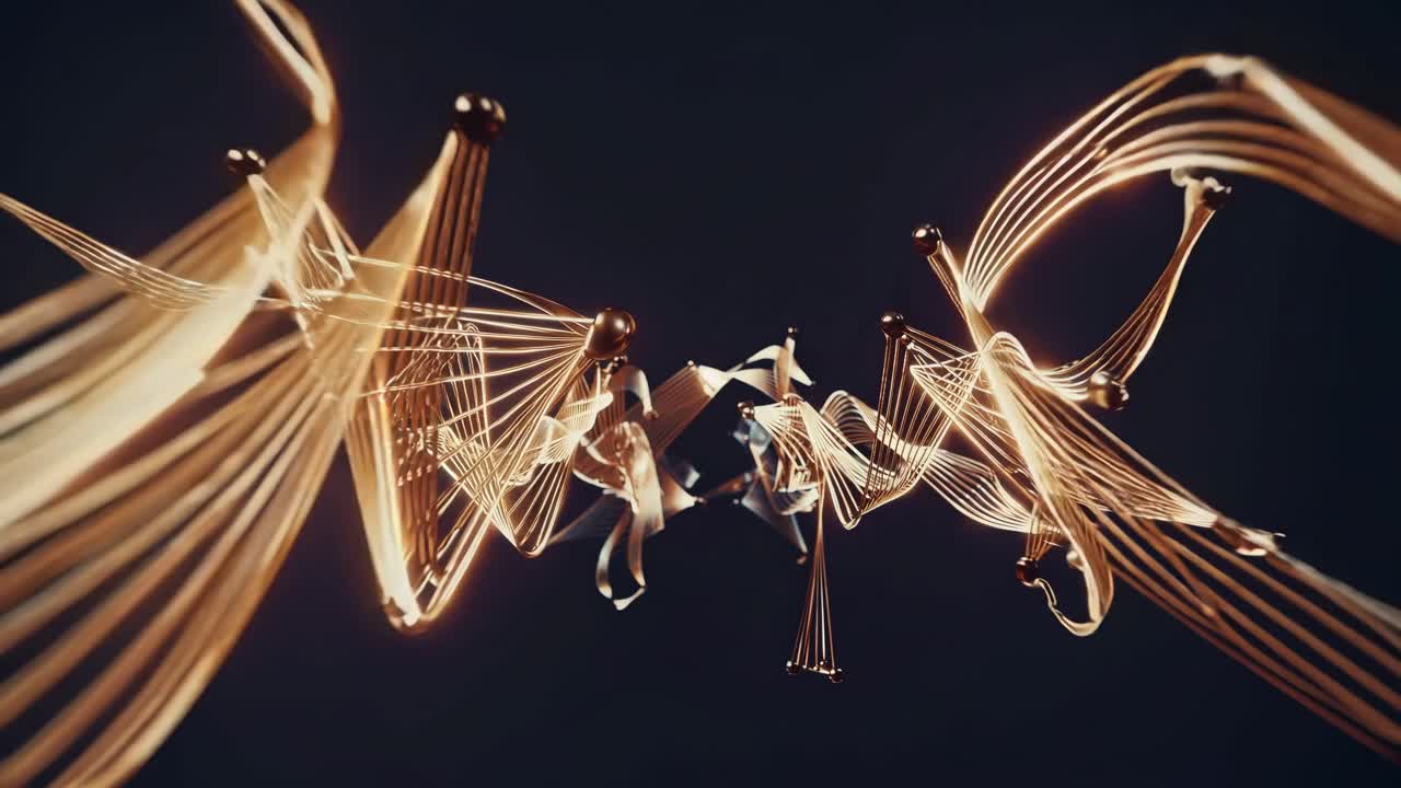 추상적인 금 기하학적 모양