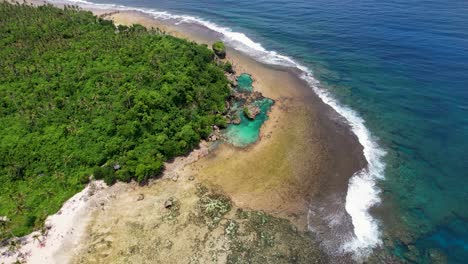 4k drone video of the magpupungko rock pools on siargao island in the philippines