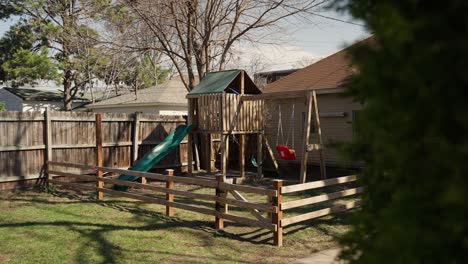 backyard playground: swing set and jungle gym