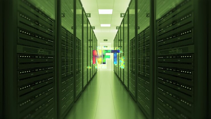 NFT Crypto Art Technology Server Room