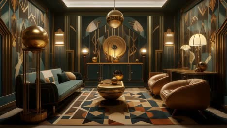 art deco living room