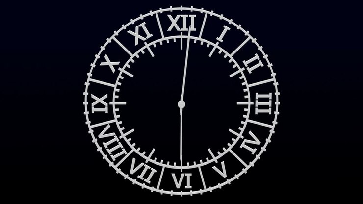 Time lapse animation of clock face.