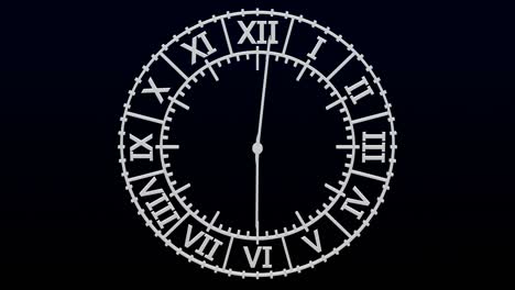 Time lapse animation of clock face.