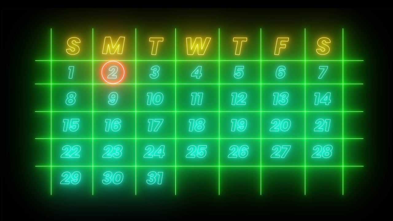 Neonkalender