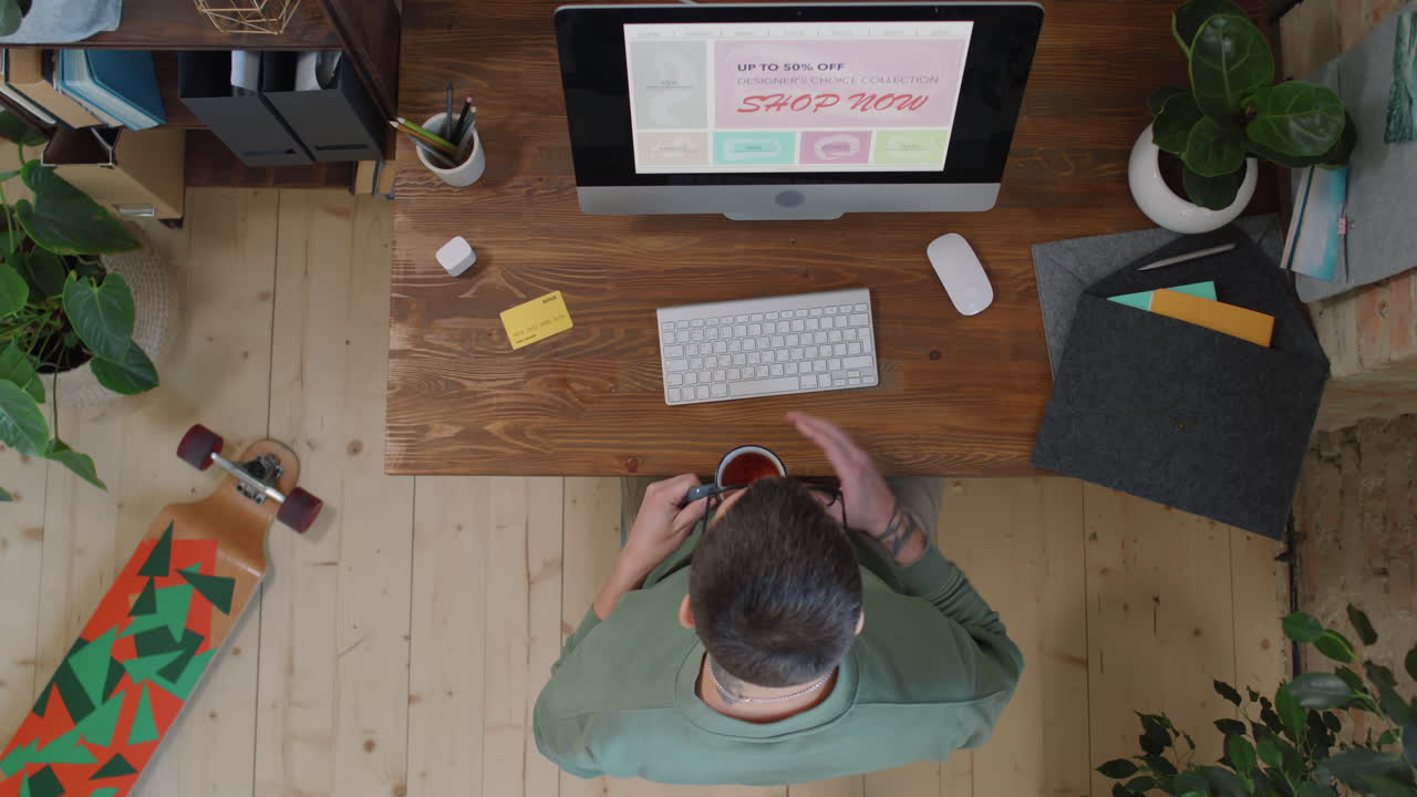 Man Doing Online Shopping