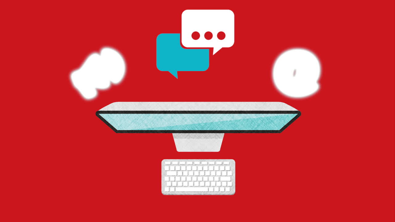 escritorio con tecnología de redes sociales