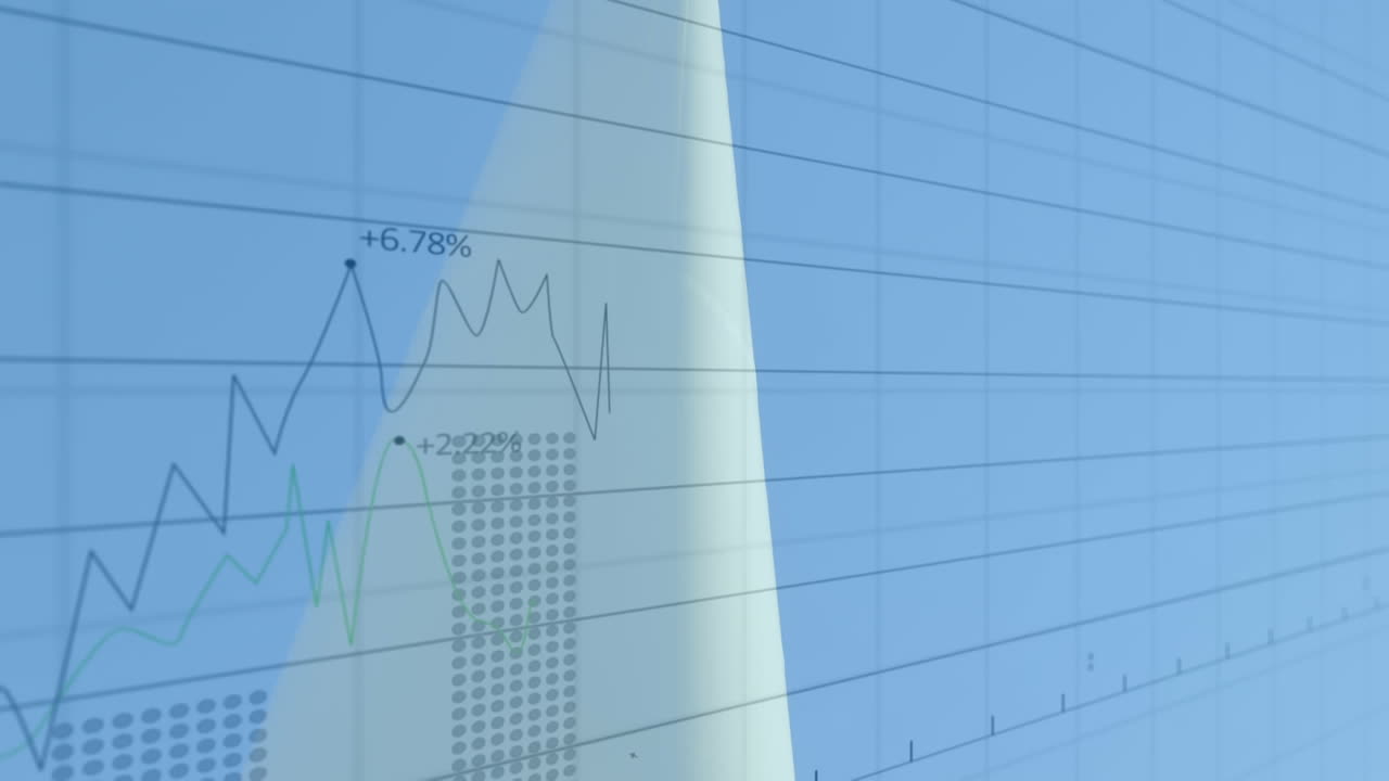 데이터 처리 및 풍력 터빈 엔지니어의 애니메이션