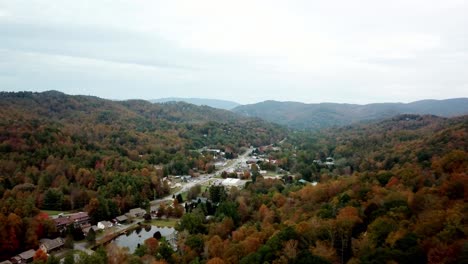 foscoe nc antenne, foscoe north carolina im herbst, herbstblattfarbe