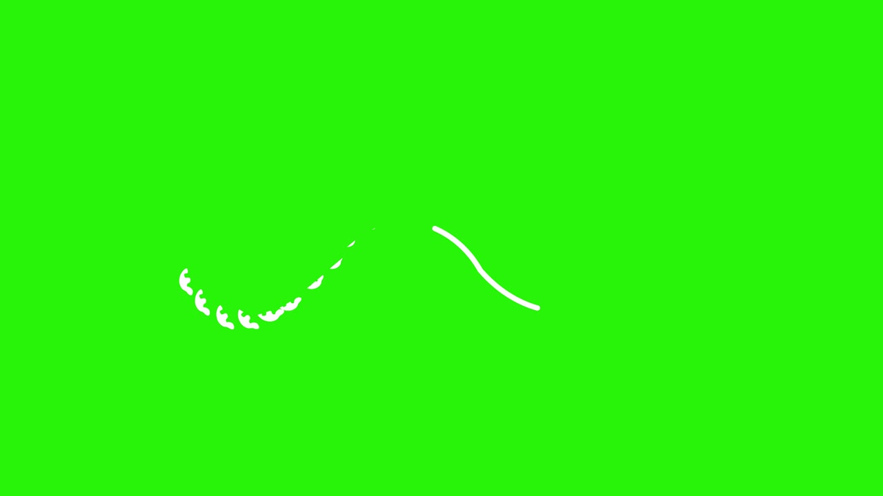 녹색 화면에 짧은 선과 모양 애니메이션 효과 요소 크로마 키