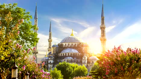 cinemagraph - sultan ahmed mosque (blue mosque), istanbul, turkey.