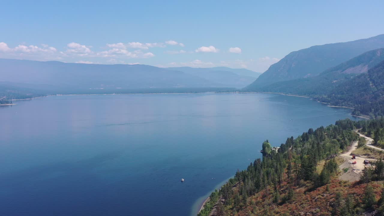 Lakeside Wonderland: Aerial Perspective of Little Shuswap Lake's Serenity