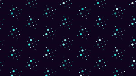 Circular-green-dots-on-black-background-seamless-pattern