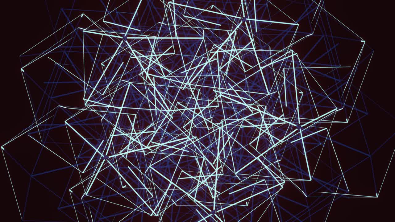 líneas de estrellas en espiral transición borrar montaje efectos especiales abstracto tecnología futurista animación de red para video musical ilustración 3d