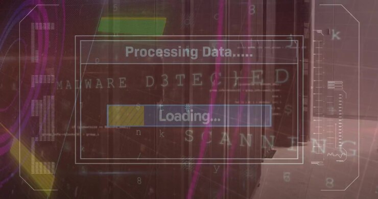 Digital Security Interface Scanning Server Room for Malware