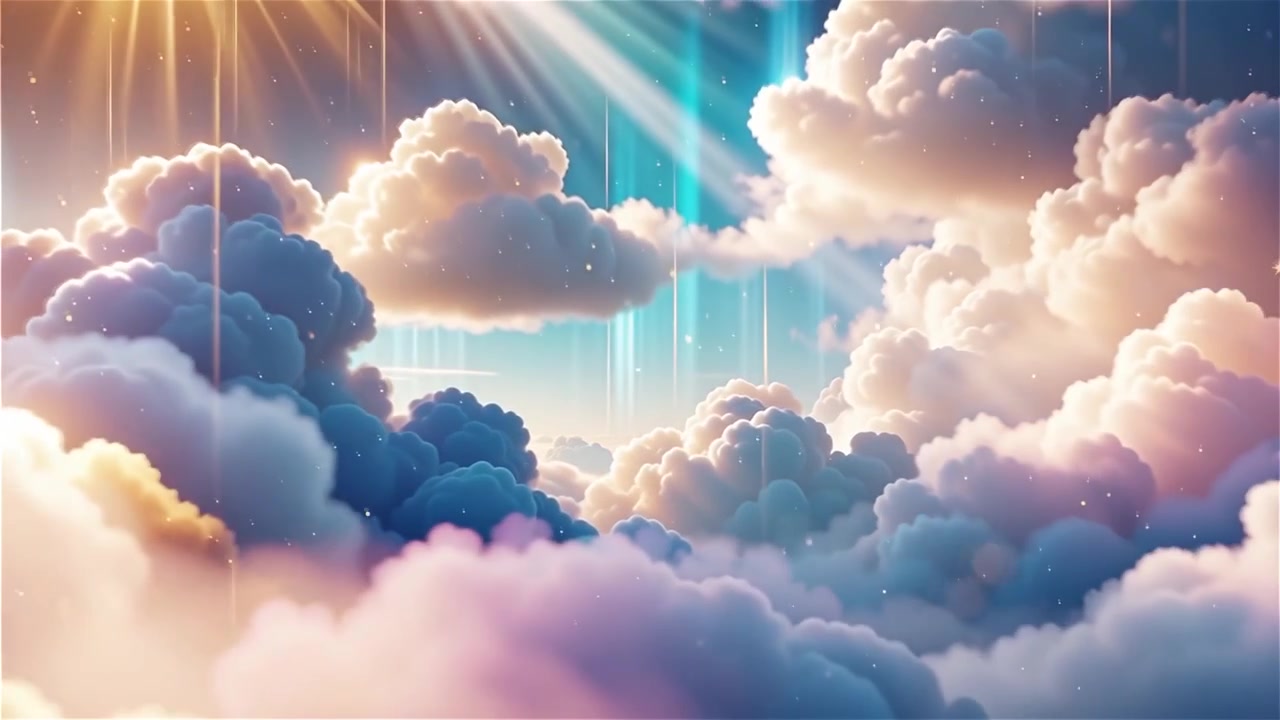 Christian Heavenly Light Worship Background